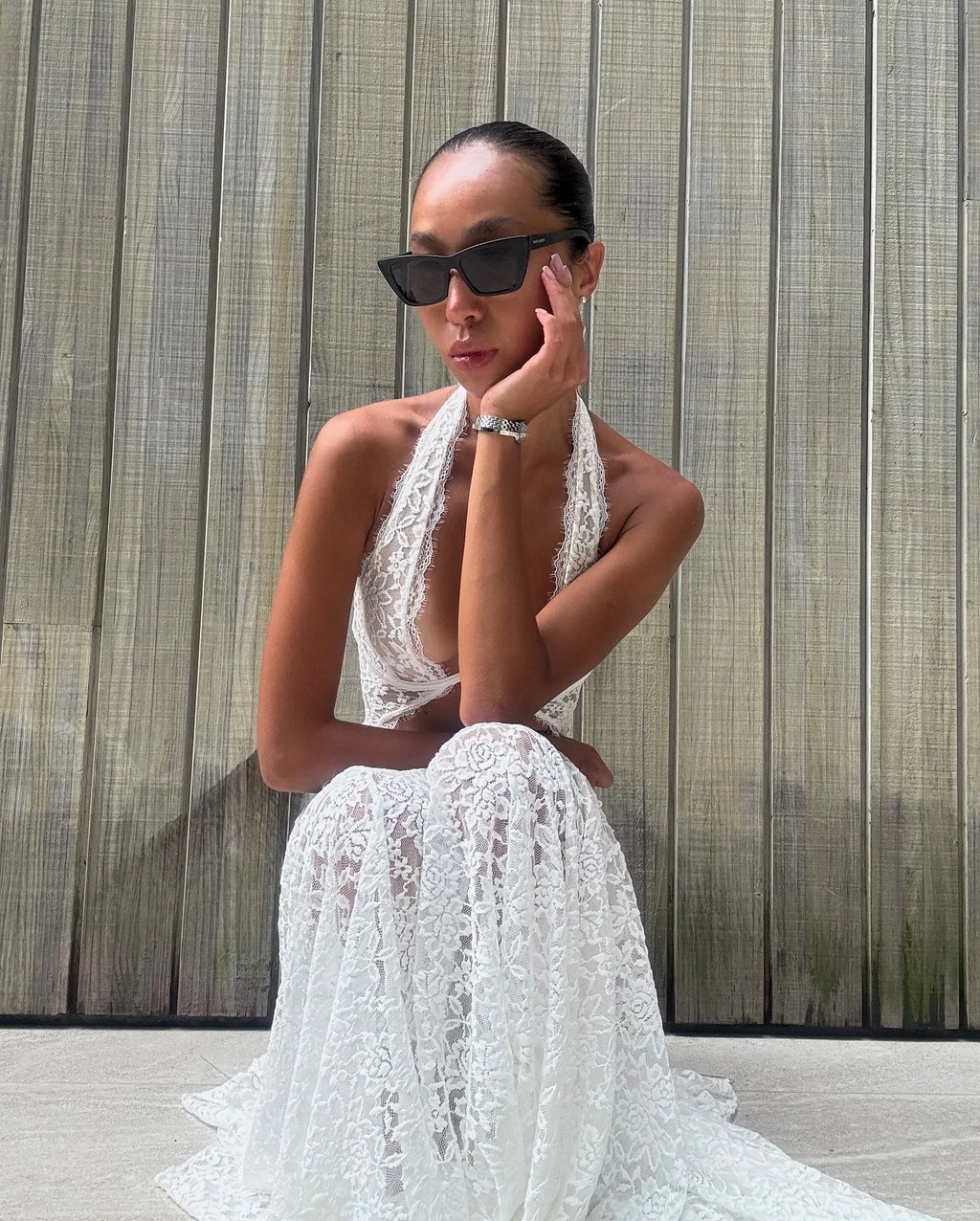 Lace Hollow-out Halter