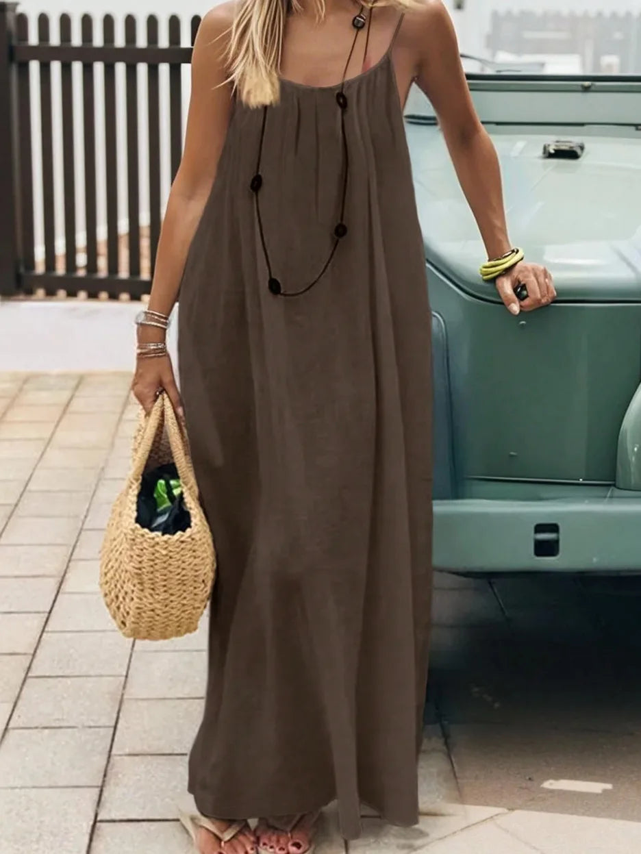 Backless comfy dress for summer