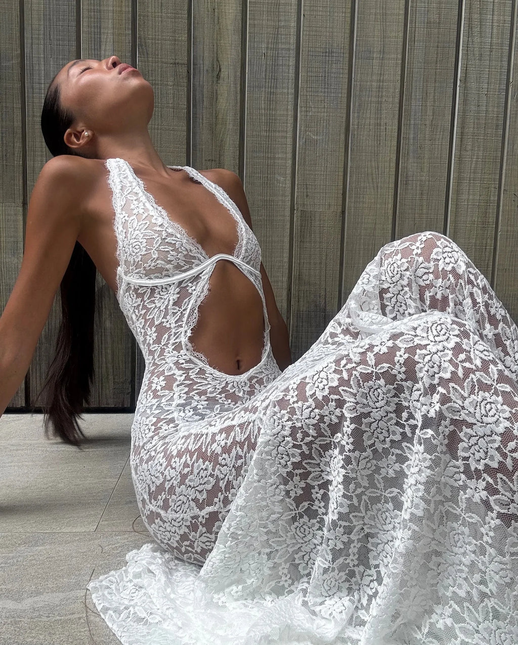 Lace Hollow-out Halter