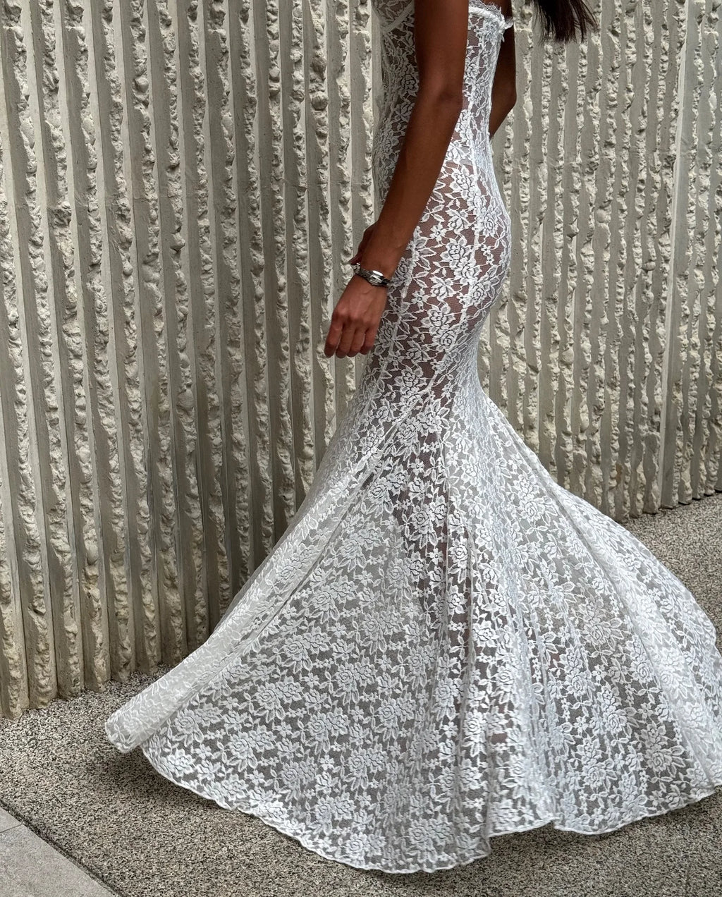 Lace Hollow-out Halter