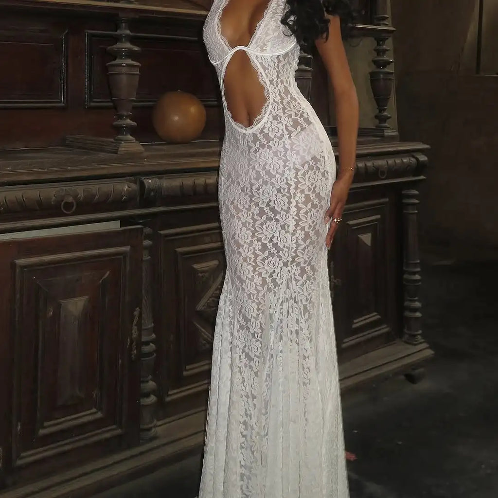 Lace Hollow-out Halter
