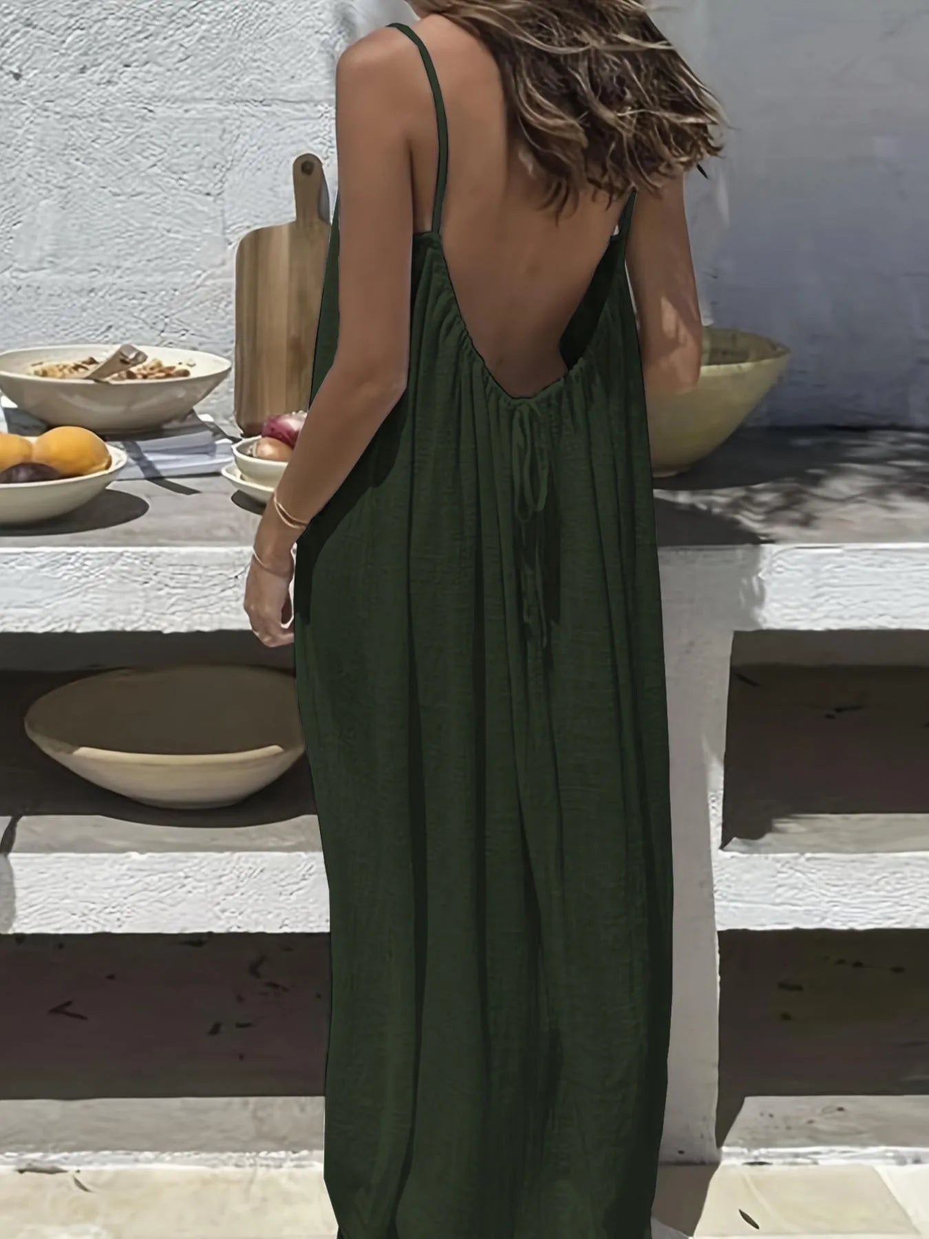Backless comfy dress for summer
