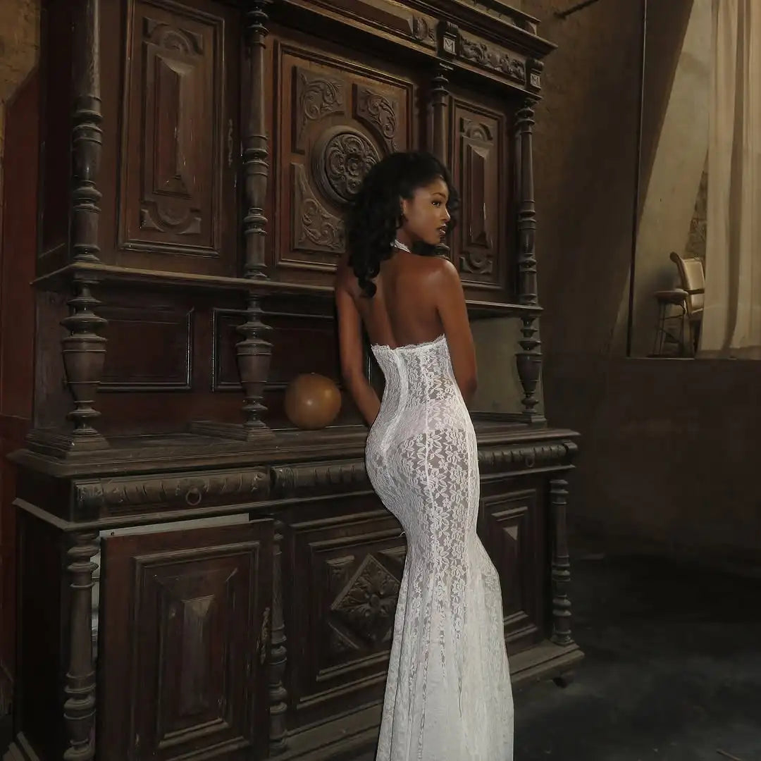 Lace Hollow-out Halter