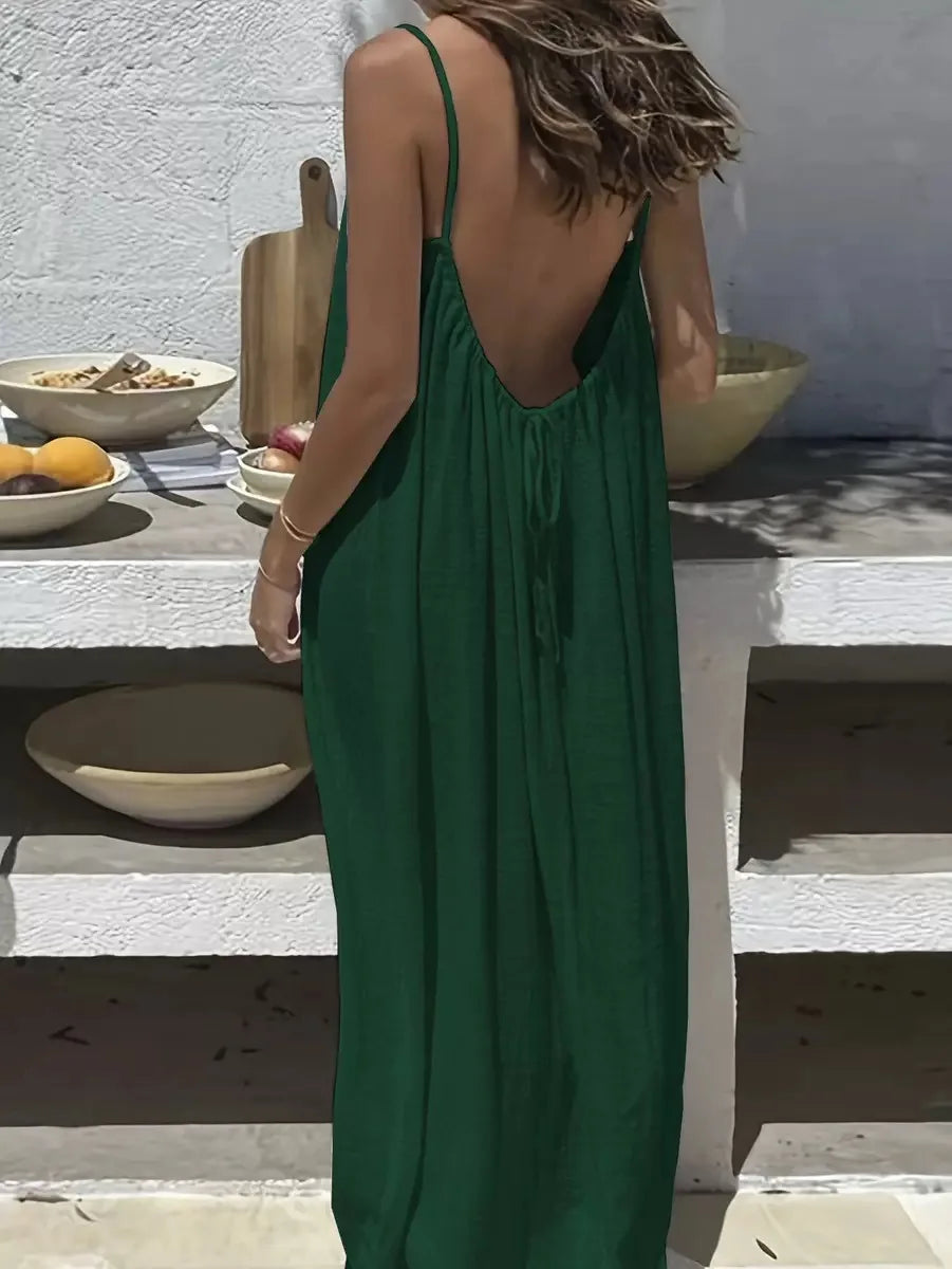 Backless comfy dress for summer