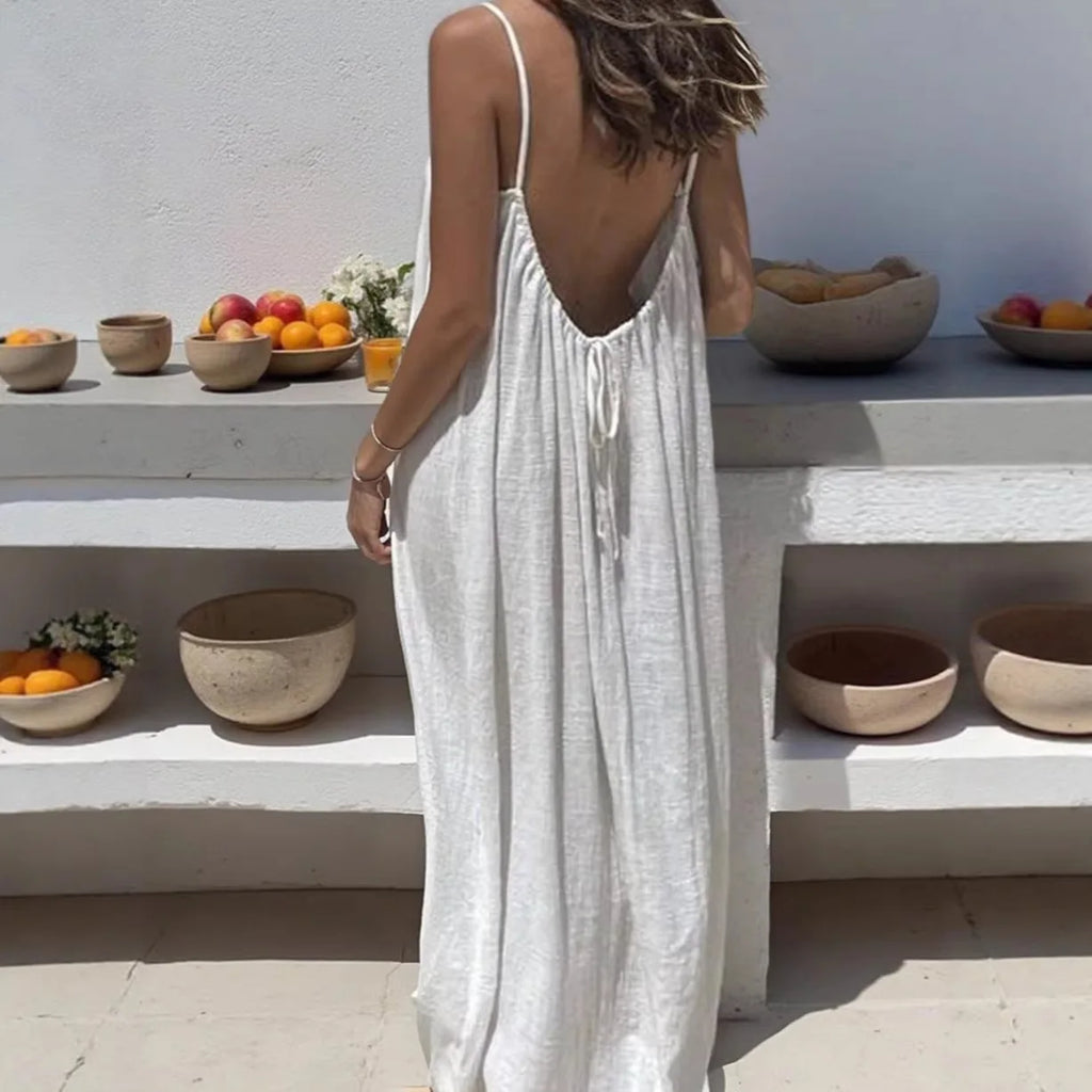 Backless comfy dress for summer