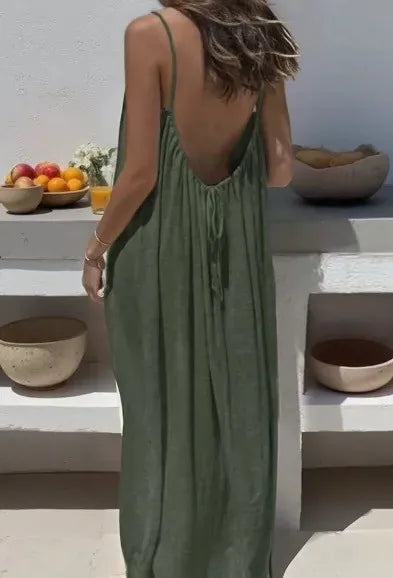 Backless comfy dress for summer