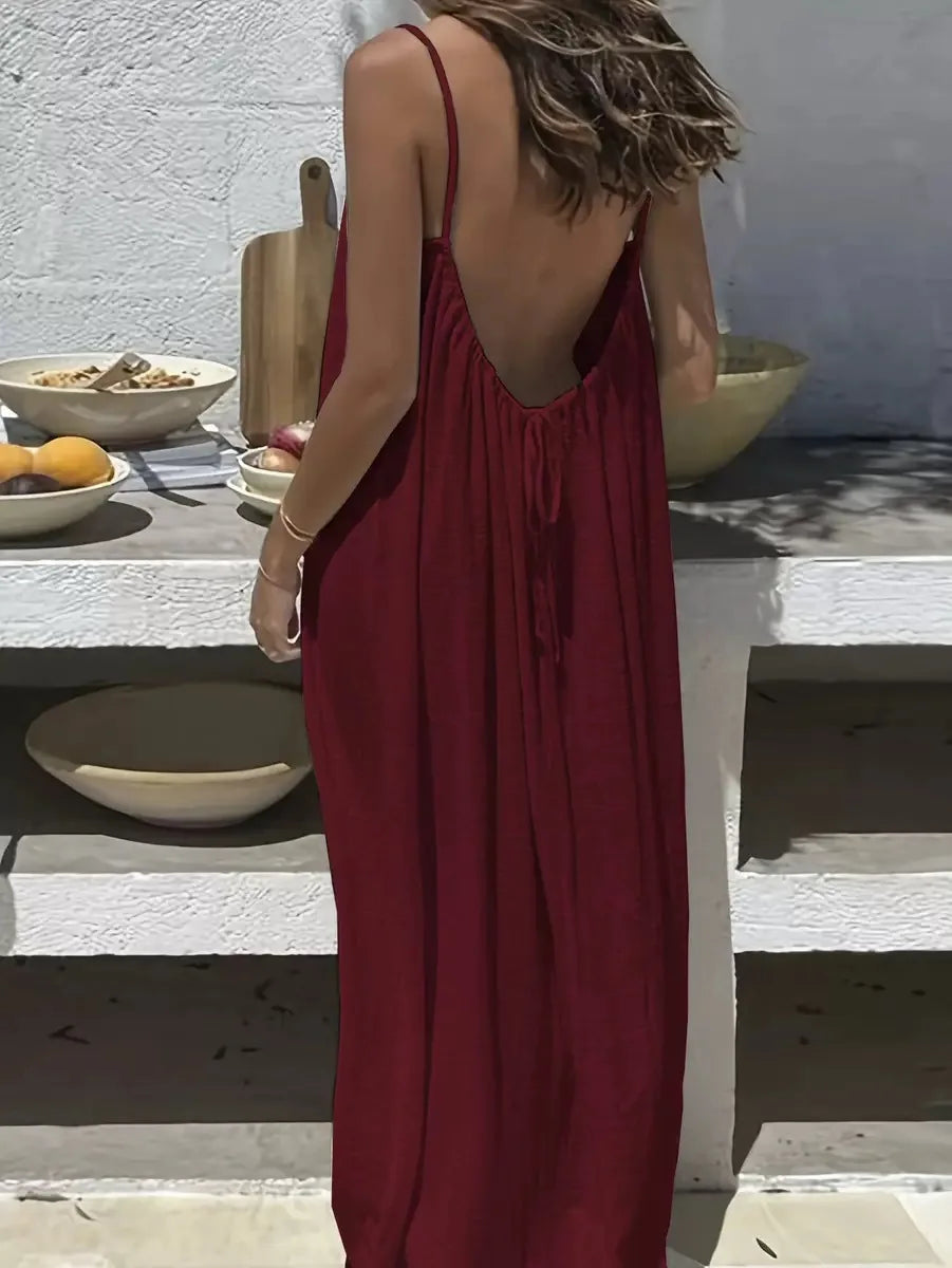 Backless comfy dress for summer