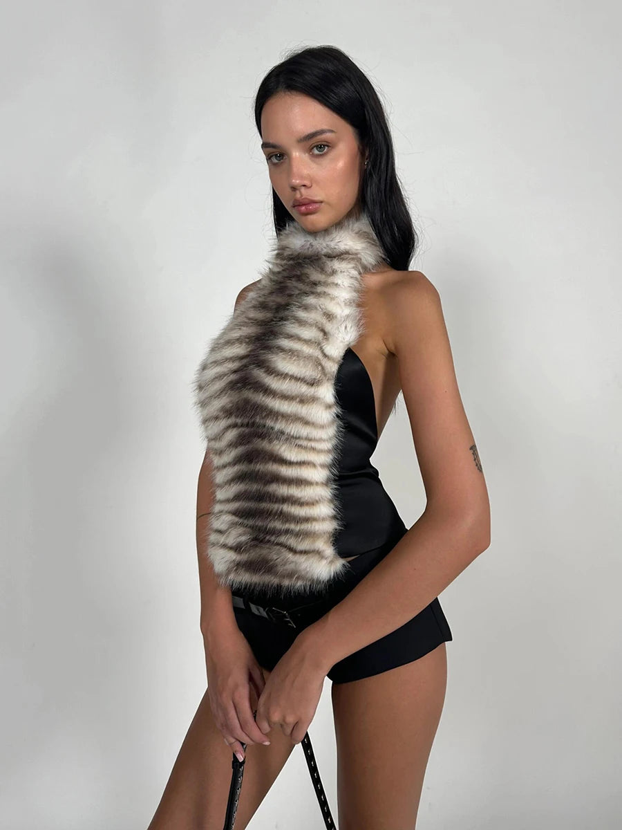 Zebra Fur Top