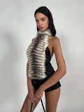 Zebra Fur Top
