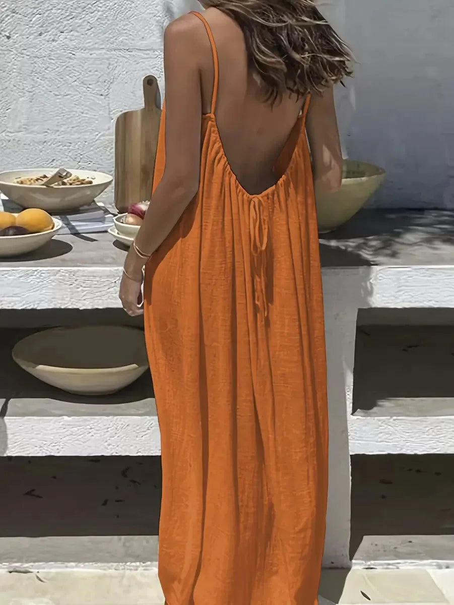 Backless comfy dress for summer